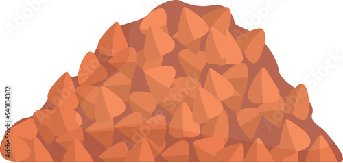 Buckwheat pile icon cartoon vector. Cereal plant. Food leaf