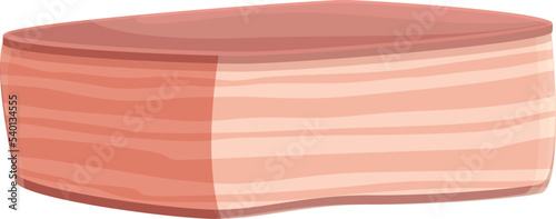 Beef lard icon cartoon vector. Pork meat. Raw bacon