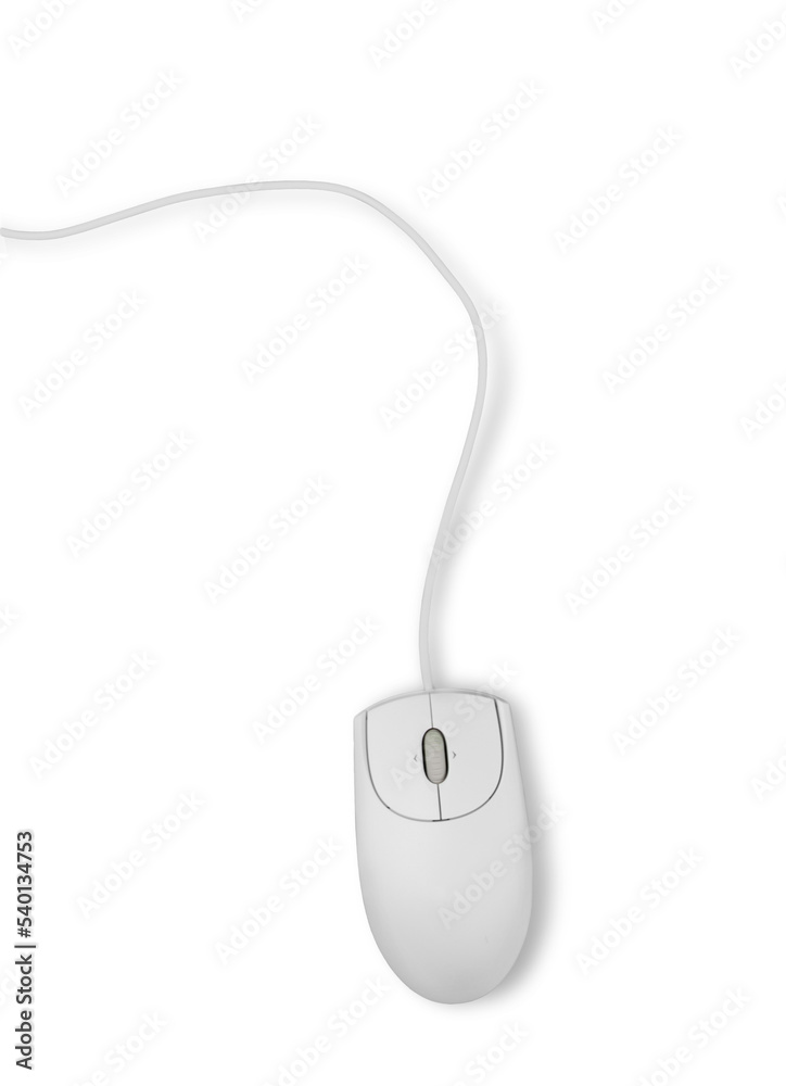 White Computer mouse isolated on background White Computer mouse isolated on background