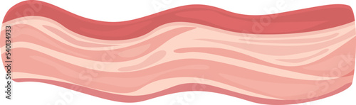 Fillet lard icon cartoon vector. Fat salami. Raw bacon