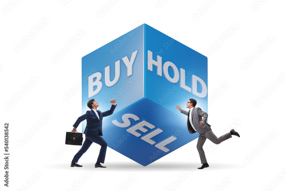 Trader with three options of buy sell and hold Trader with three options of buy sell and hold
