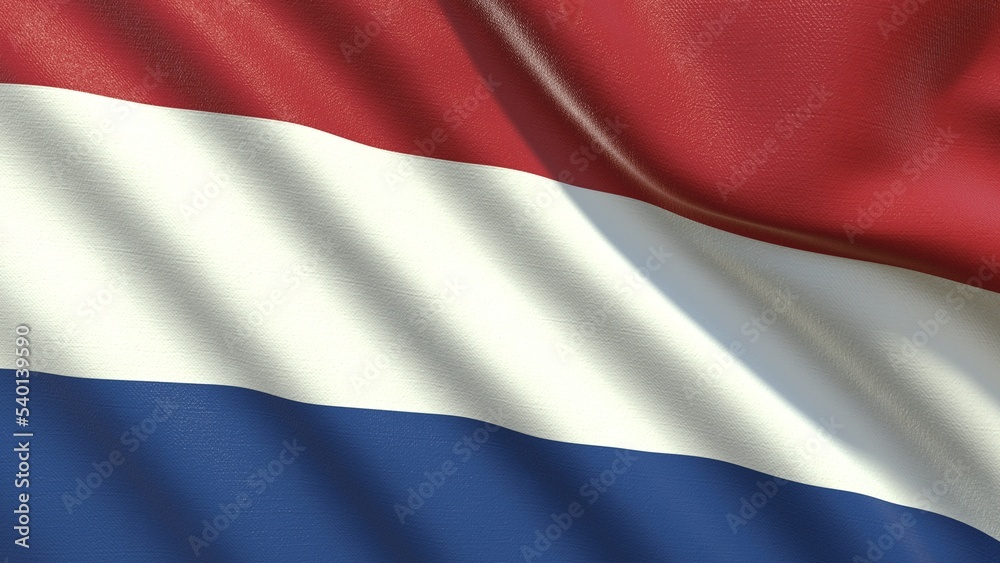 Naklejka premium Flag of Netherland blowing in the wind 3d-rendering