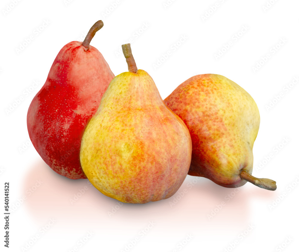 Ripe Fresh Pears on white background Ripe Fresh Pears on white background