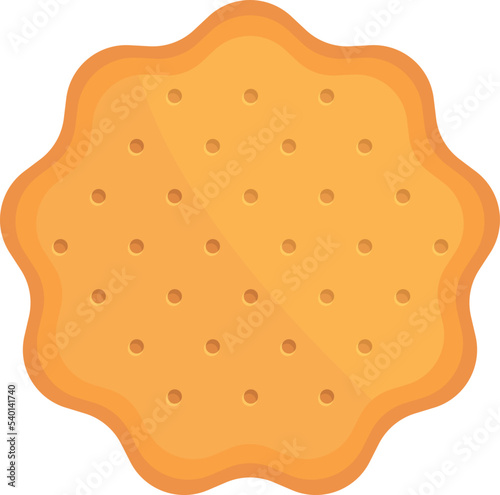Biscuit cracker icon cartoon vector. Chip sweet. Time dry