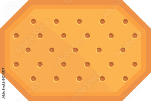 Sugar cracker icon cartoon vector. Cookie food. Square time