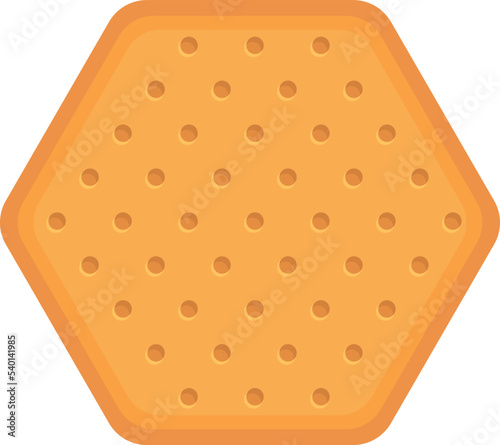 Hexagon cracker icon cartoon vector. Cookie food. Chip sweet