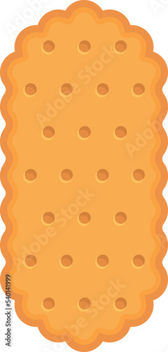 Salty biscuit icon cartoon vector. Cracker food. Cake snack
