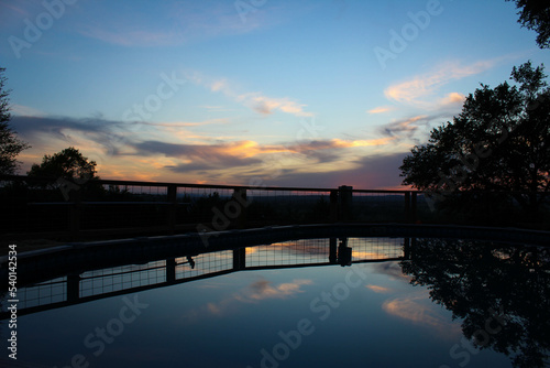 Wallpaper Mural sunset over the pool Torontodigital.ca