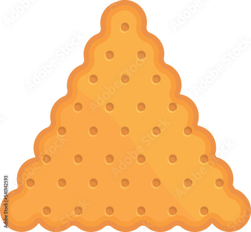 Pyramid cracker icon cartoon vector. Food cake. Salty shape