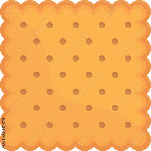 Square cracker icon cartoon vector. Cookie food. Sweet sugar