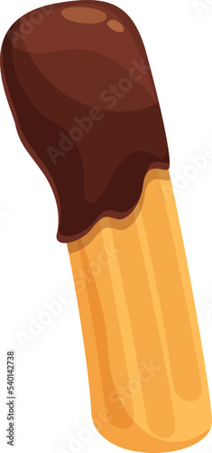 Churro icon cartoon vector. Spanish chocolate. Pastry food
