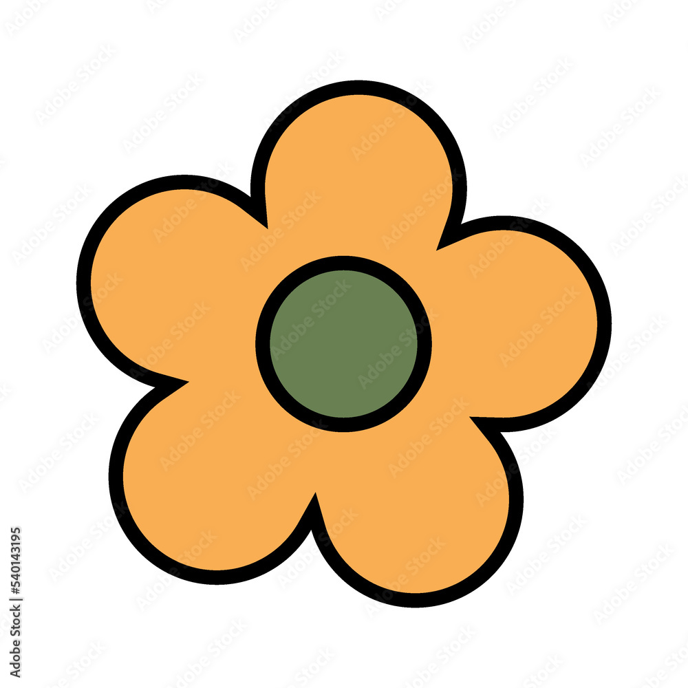 1970 groovy yellow daisy transparent png. 70s vibes element, flower cartoon sticker on transparent background. Trippy hand drawn vector illustration. 1970 groovy yellow daisy transparent png. 70s vibes element, flower cartoon sticker on transparent background. Trippy hand drawn vector illustration.