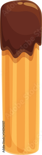 Fresh churro icon cartoon vector. Spanish food. Cake spain