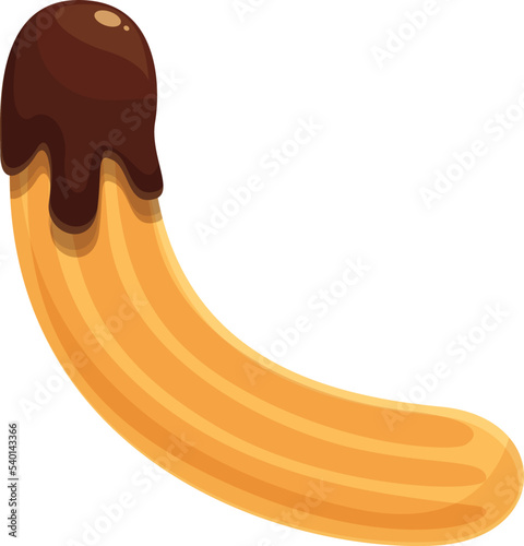 Delicious churro icon cartoon vector. Spanish food. Cake spain