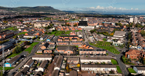 Aerial Photo of Residential homes in Belfast City Northern Ireland