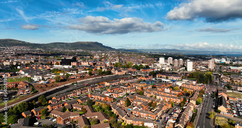 Aerial Photo of Residential homes in Belfast City Northern Ireland