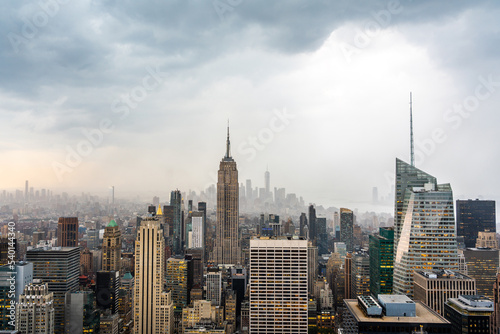 Rainy clouds over the skyscrapers of Manhattan © SDF_QWE