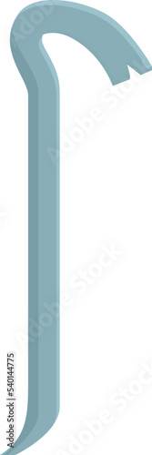 Wrecking crowbar icon cartoon vector. Crime tool. Metal bar
