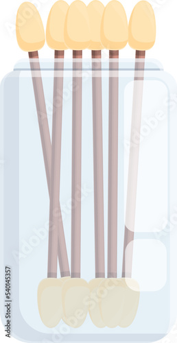 Sterile swab icon cartoon vector. Ear stick. Eco pick