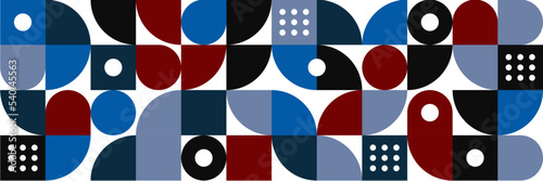 Flat colorful mosaic pattern design banner background