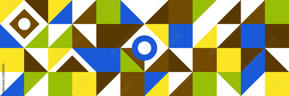 Flat mosaic pattern design banner background