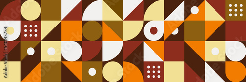 Flat mosaic pattern design banner background