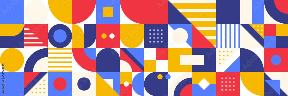 Flat colorful mosaic pattern design banner background Flat colorful mosaic pattern design banner background