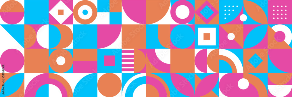 Obraz premium Flat mosaic geometric banner background