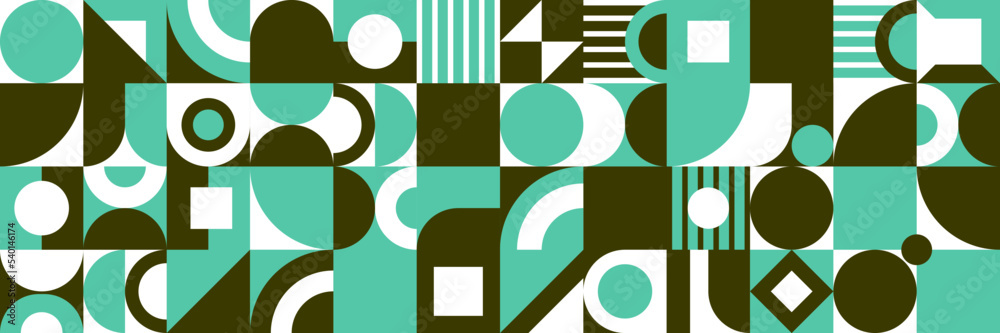 Flat mosaic geometric banner background Flat mosaic geometric banner background