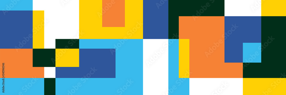 Flat colorful mosaic pattern design banner background Flat colorful mosaic pattern design banner background