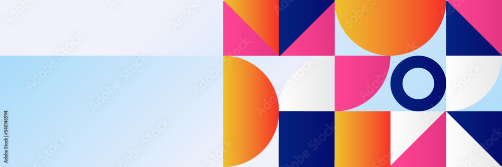 Obraz premium Flat colorful mosaic pattern design banner background