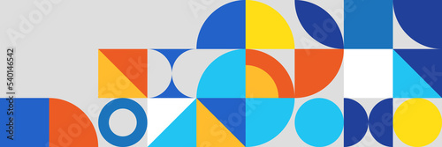 Free Download Flat colorful mosaic pattern design banner background - GFXLoad