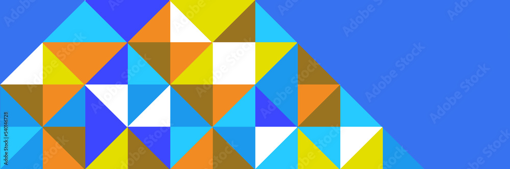 Flat mosaic banner background with geometric shapes Flat mosaic banner background with geometric shapes