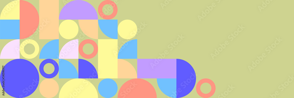 Flat mosaic banner background with geometric shapes Flat mosaic banner background with geometric shapes