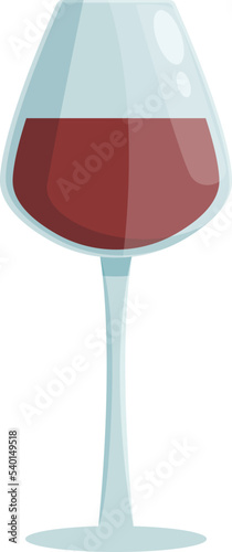 Red wine glass icon cartoon vector. Cellar winery. Bar store