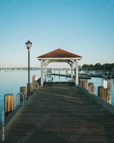Obraz na płótnie Pier in Northport Harbor, Northport, New York w salonie