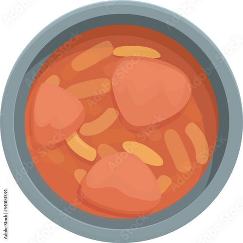 Soup meal icon cartoon vector. Portugal food. People tomato