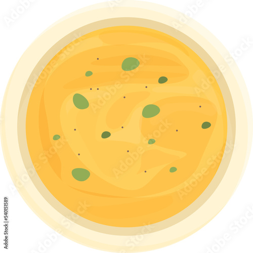Hummus soup icon cartoon vector. Pita food. Olive plate