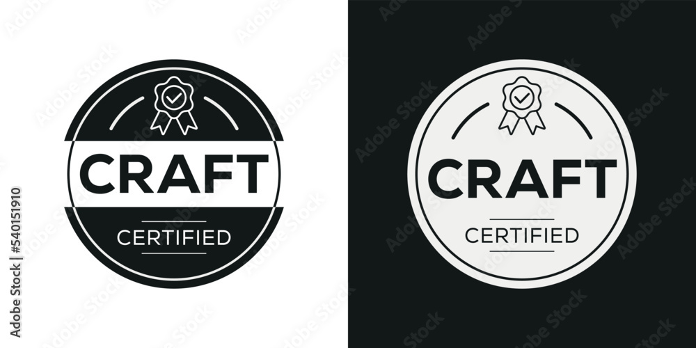 Obraz premium Creative (Craft) Certified badge, vector illustration.