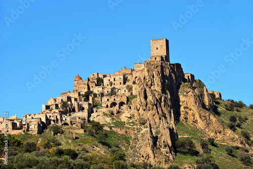 The abandoned village of Craco in Basilicata, Italy