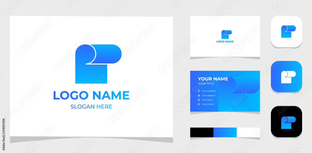 Template Logo Creative Initial Letter P in Paper shape concept. Creative Template with color pallet, visual branding, business card and icon. Template Logo Creative Initial Letter P in Paper shape concept. Creative Template with color pallet, visual branding, business card and icon.