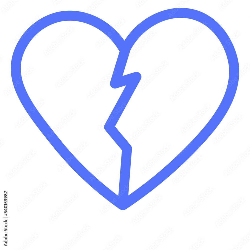 broken broken heart divorce heart line icon broken broken heart divorce heart line icon