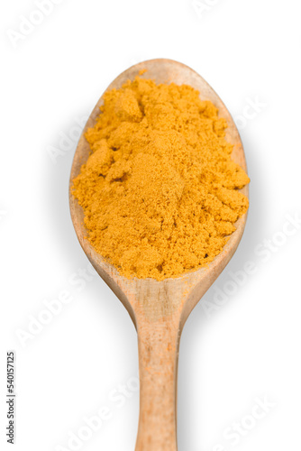 border frame of colorful powder spices with copy space for text isolated on a white background