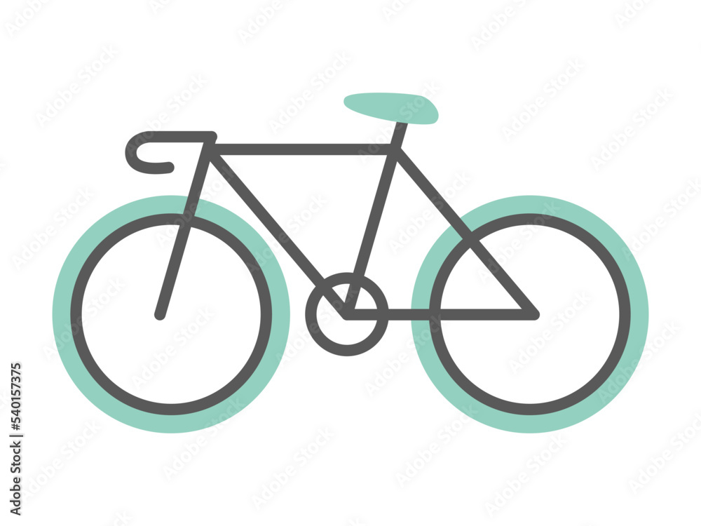 simple line illustration of bicycle simple line illustration of bicycle