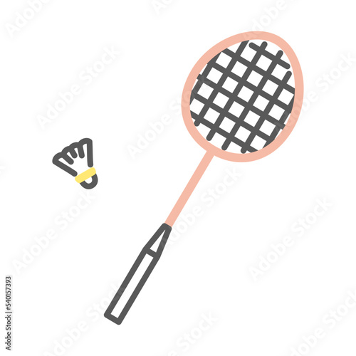simple line illustration of badminton