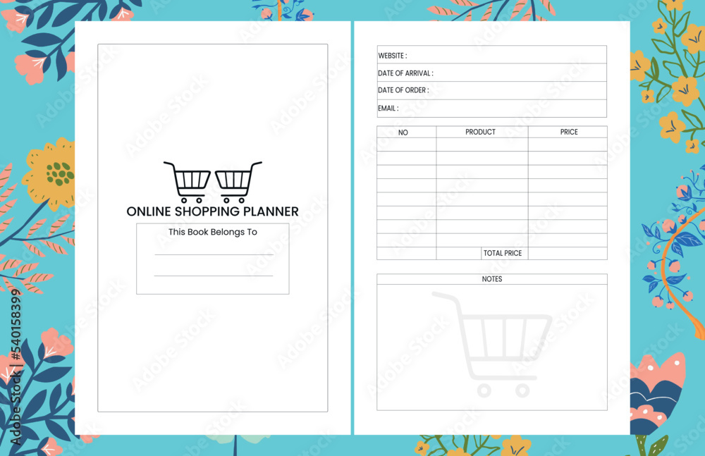 Online Shopping Planner KDP INTERIOR