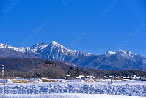 冠雪の八ヶ岳 冬