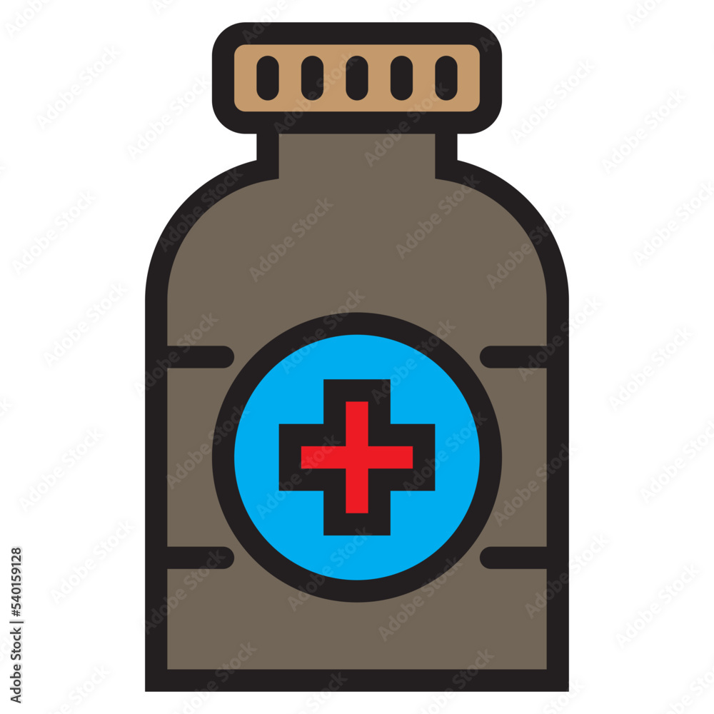 Medicine color line style icon Medicine color line style icon