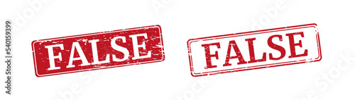 FALSE red rubber stamp vector over a white background.