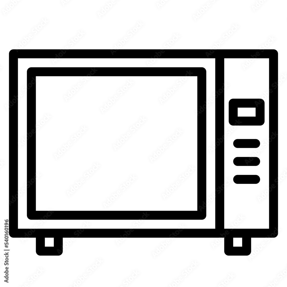 Microwave oven outline style icon Microwave oven outline style icon